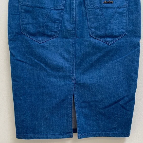 Miss Sixty Blue Buttoned Pencil Skirt - Picture 10 of 12